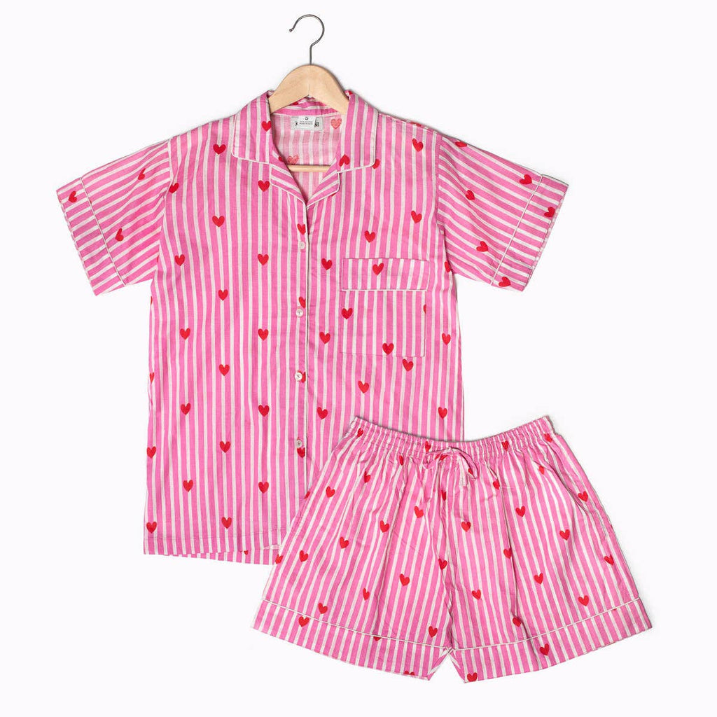 Short Pajamas "Love Edition" Pink by kikooni