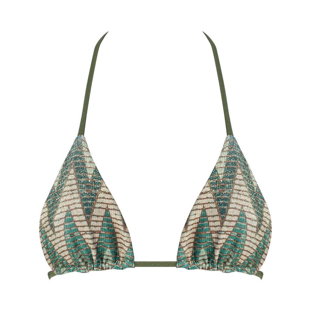 Panarea Geometric Green Top by Be Queeny