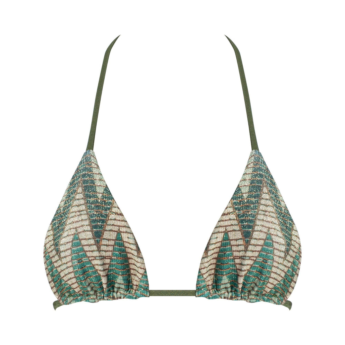 Panarea Geometric Green Top by Be Queeny