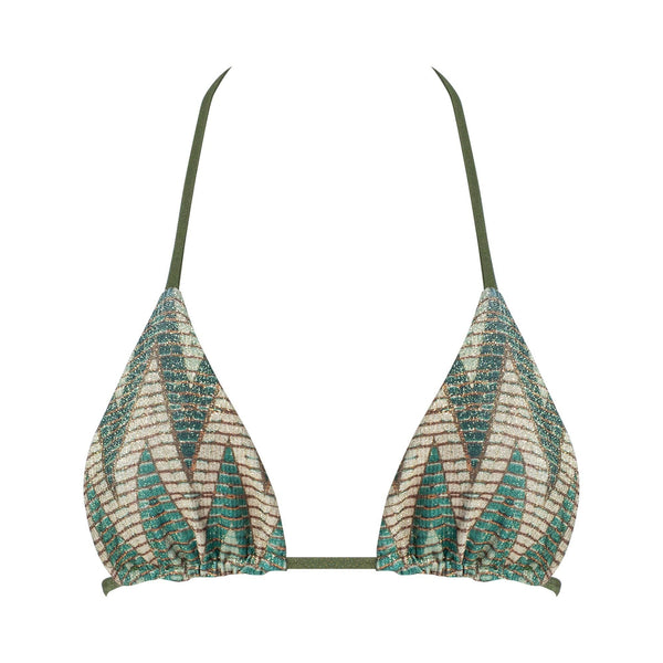 Panarea Geometric Green Top by Be Queeny
