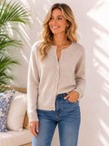 100% Wool Soft Knit Cardigan – Ecru by LUZABELLE Paris
