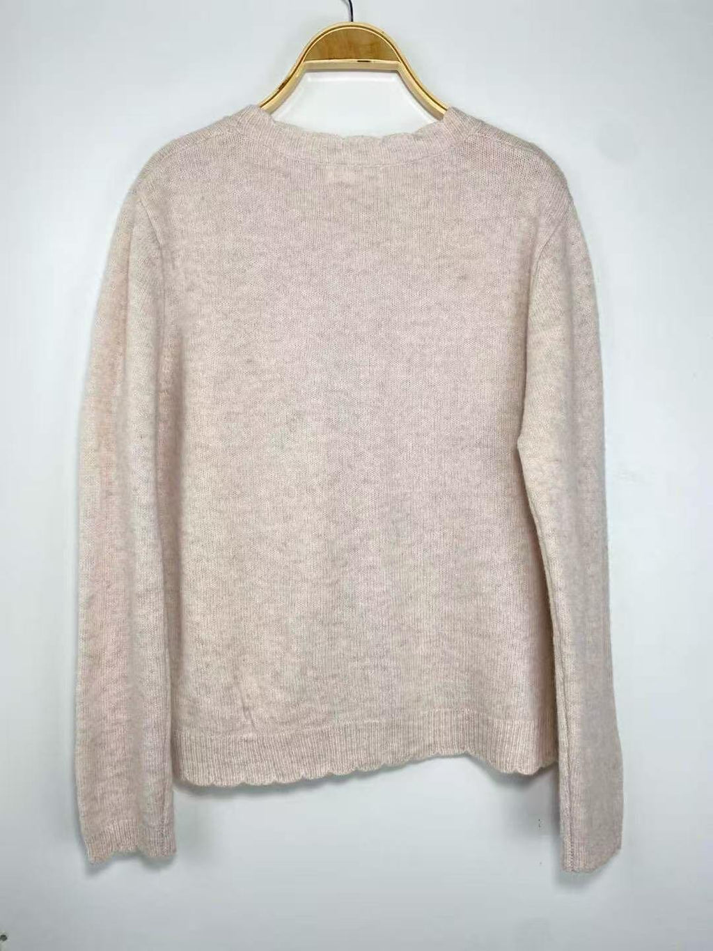 100% Wool Soft Knit Cardigan – Ecru – Ecru