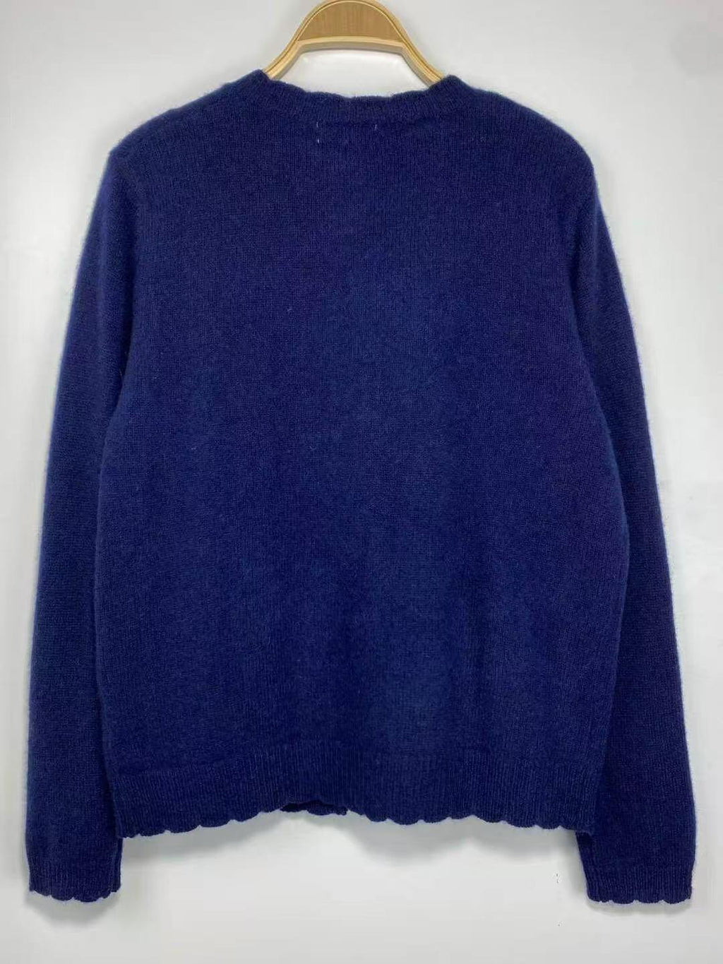 100% Wool Soft Knit Cardigan – Navy – Navy