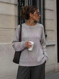 100% Wool Heart & Cable Knit Sweater – Gray by LUZABELLE Paris