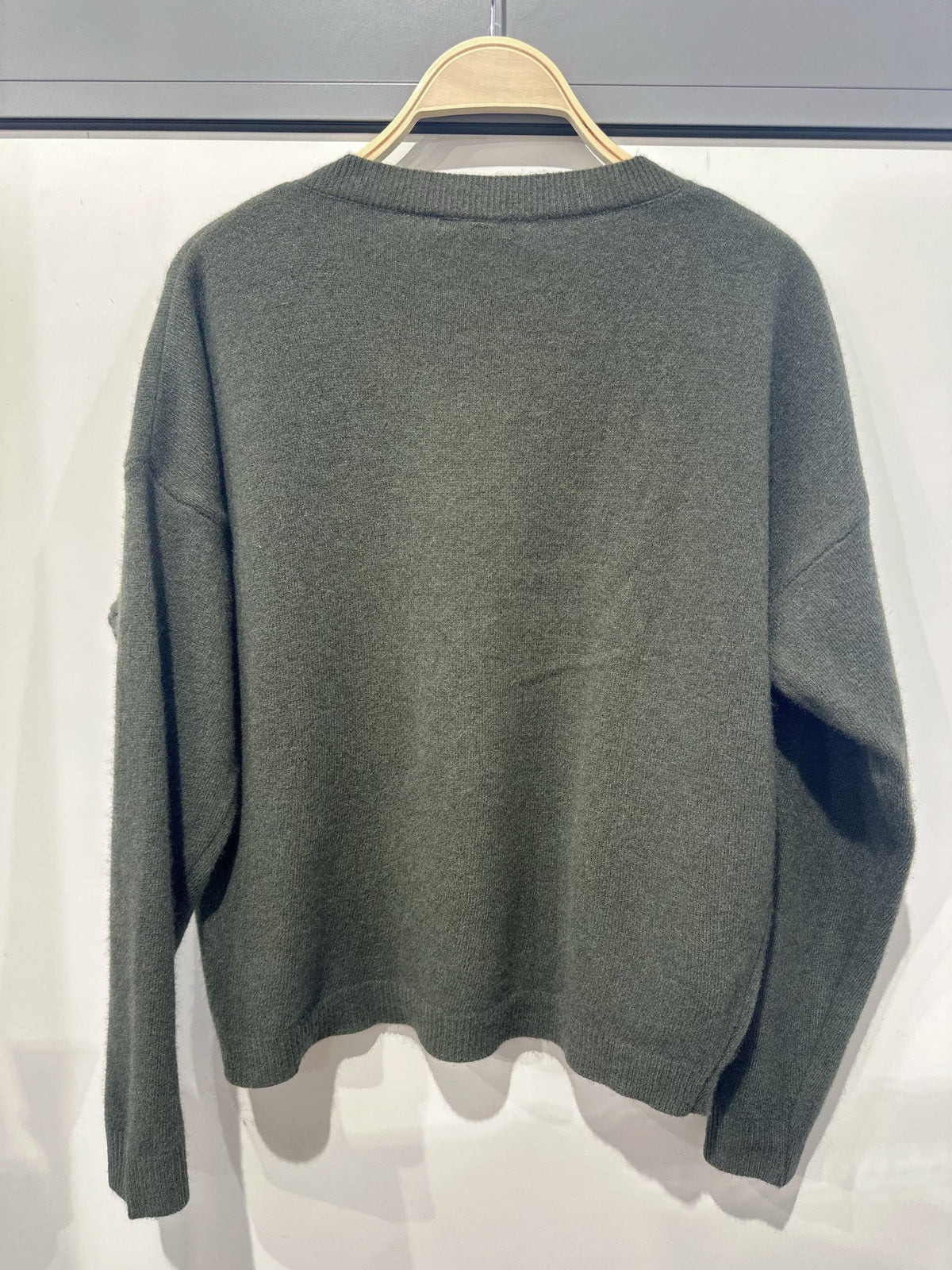 100% Wool Long-Sleeve Sweater – Khaki – Khaki