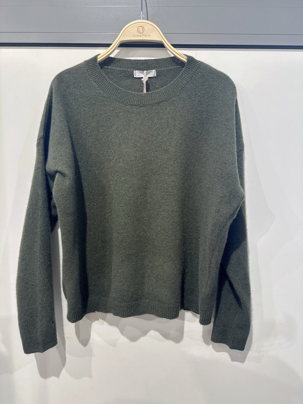100% Wool Long-Sleeve Sweater – Khaki – Khaki
